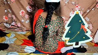 Desi Indian bhabhi very first time in salwar suit gets deep throated from fat land