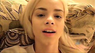 Lil' super-cute ash-blonde with a big pussy.