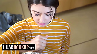 Hijab Fucky-fucky - Conservative Middle Eastern Stunner Angeline Crimson Shows Her Wild Side To Her Perv Step-dad