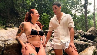 Outdoor pummeling with a super-naughty big donk redhead - Milan Rodriguez & Demon Khloee
