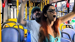 College girl gets a thigh and was pounded by a stranger inside transport.